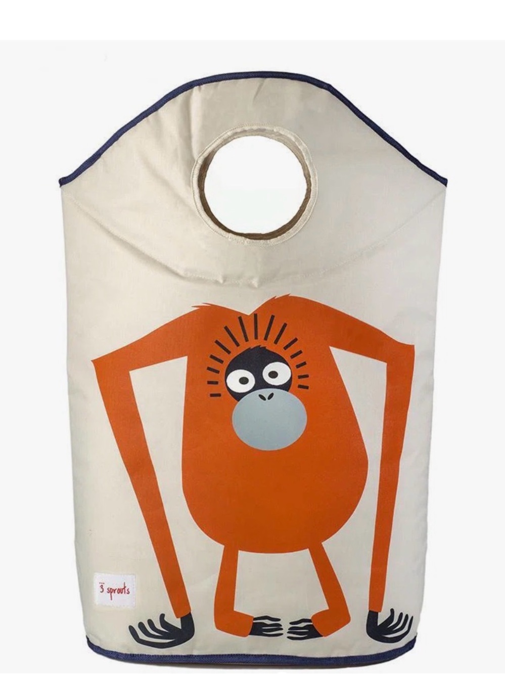 3 Sprouts - Baby Laundry Hamper - Nursery Storage orange orangutan